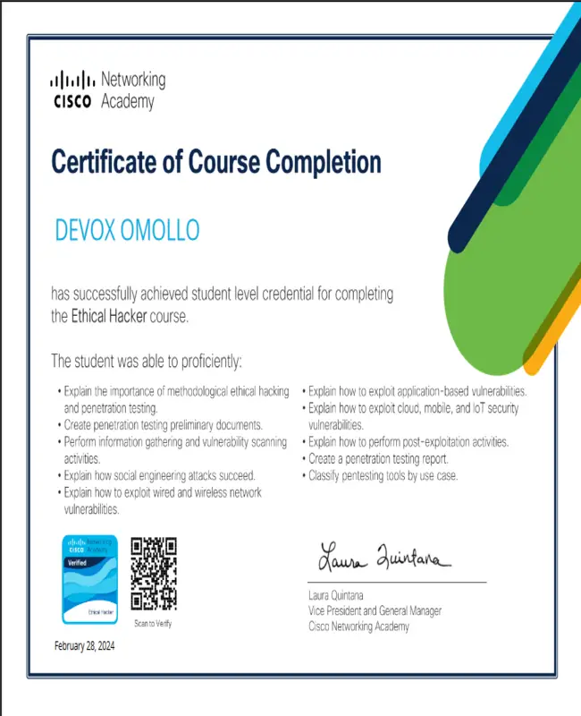 Ethical Hacking Certificate