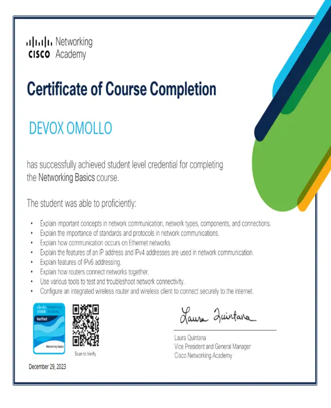 Networking Certificate