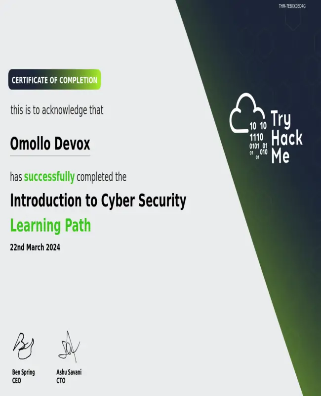 Cybersecurity Certificate